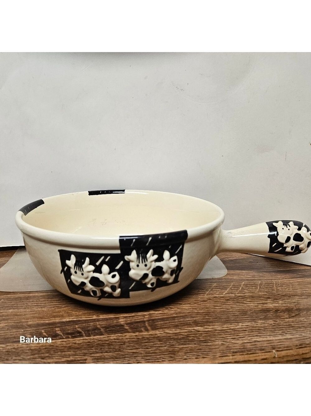 Vintage B. Salzmann Black/White Fondue Pot